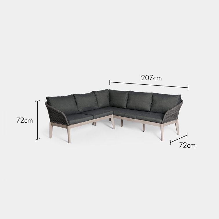 Isabelline 5 Person Garden Corner Sofa Set Wayfair.co.uk